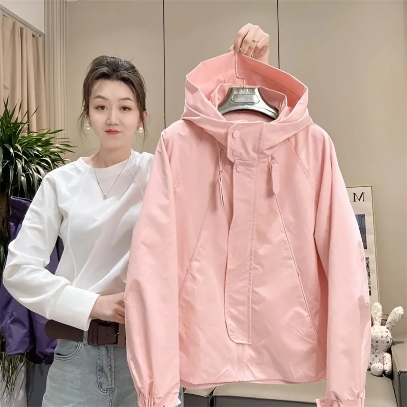 

Женская куртка в стиле ретро, спортивная куртка с капюшоном, новая весенне-осенняя свободная куртка, плащ, бейсбольная форма, дизайнерское пальто, куртки