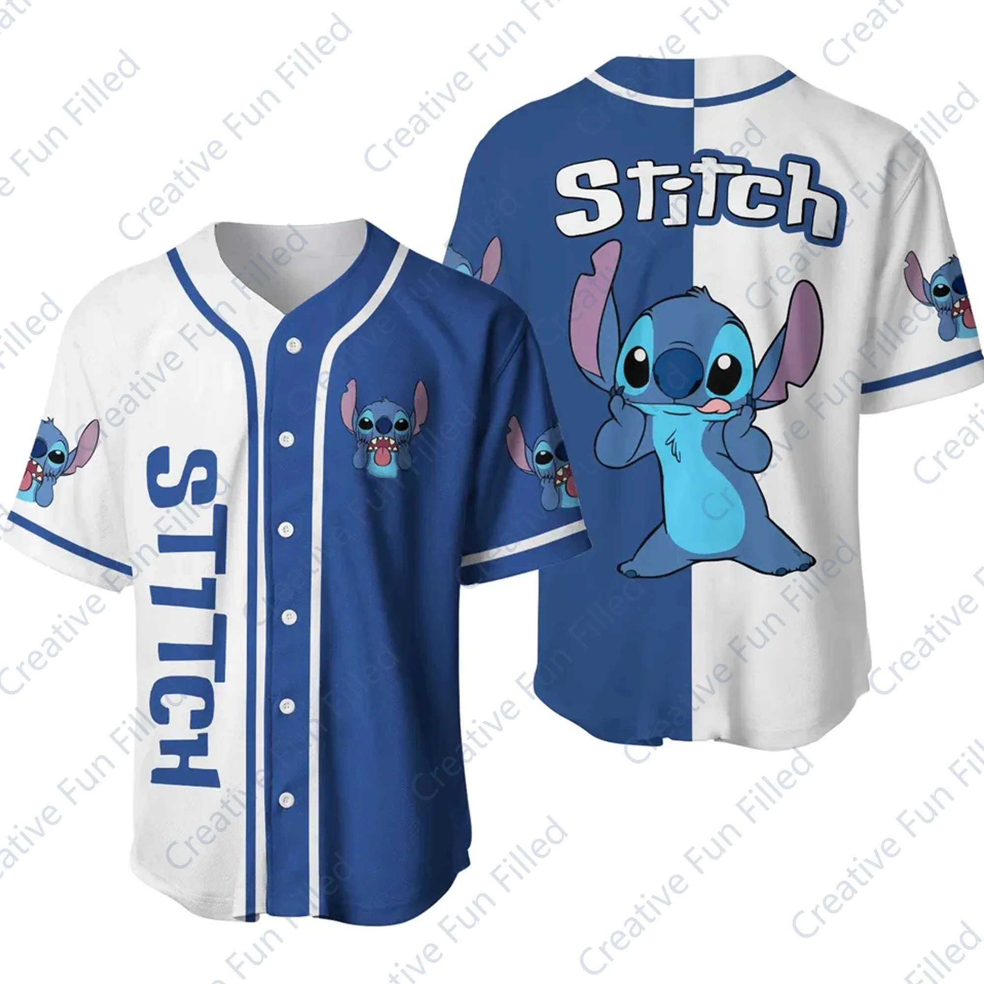 2024 Disney New Summer Vintage Stitch/ Angel Disney Jersey Shirt Stitch Gift For Sport Oversized Baseball Jersey Special Edition