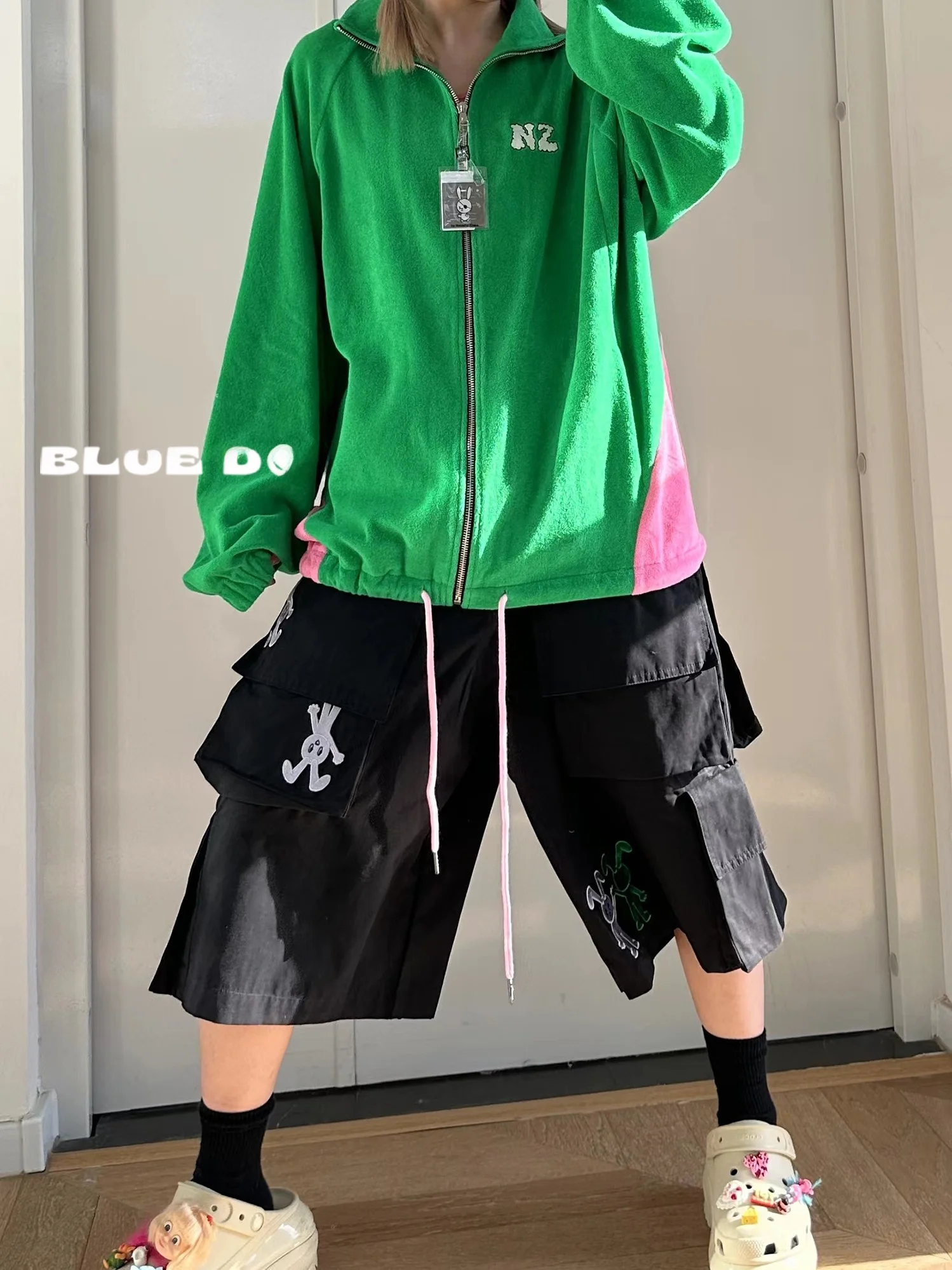 

Костюм-двойка BLUEDOT Nataa Zinko: повседневный теннисный комплект с нашивками в виде кролика, модный женский хлопковый костюм для весны и лета, милый и стильный