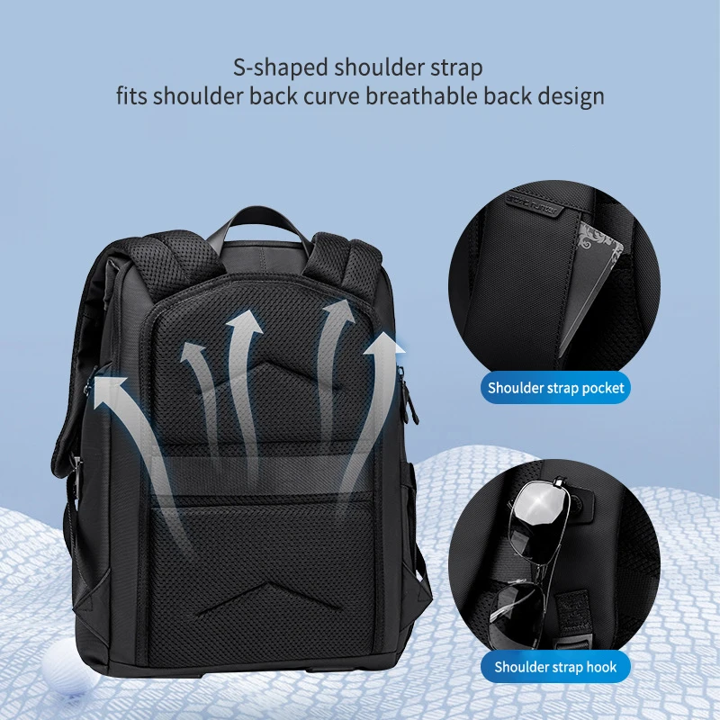 ARCTIC HUNTER NEW Waterproof Business travel Backpack Men USB School  Backpacks 15.6 Inch Laptop Backpack for Men Back Pack Bags