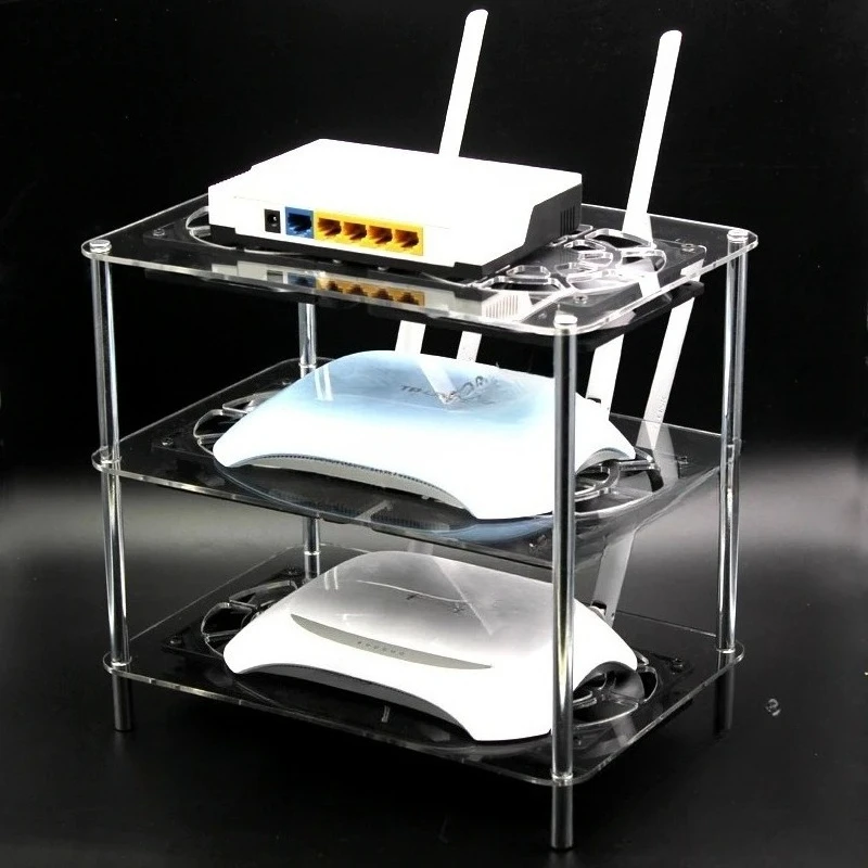 Wireless Routing Cooling Rack Mesh Broadband Optical Modem TV Set-Top Box Radiator Rack USB Fan 12cm