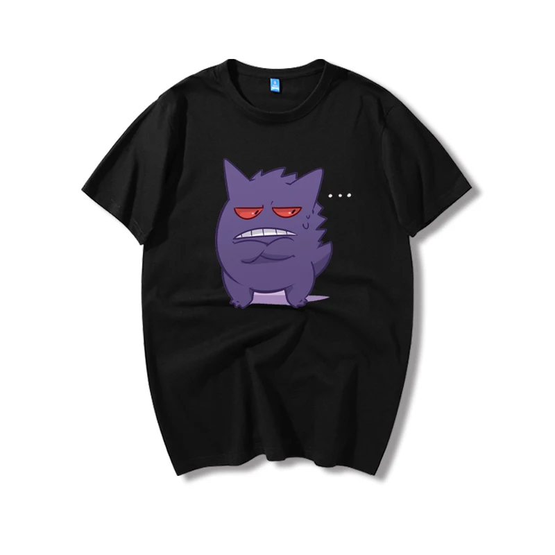 

Pokmon Magic Pokmon Gengar Short Sleeve Men's and Women's Summer Cotton Loose Versatile T-Shirt Comfortable Short Sleeve Popular