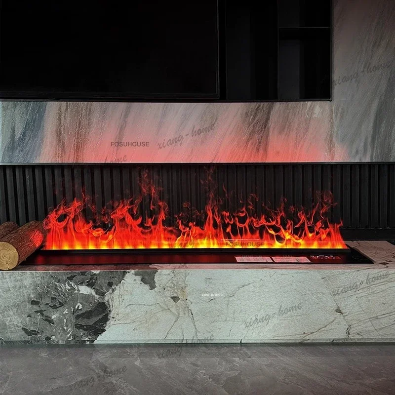 ls3D Atomizing Chimeneas Modern Smart Humidifier Living Room Home Decoration Luxury Built-in Fireplace Simulated Flame Decoratio