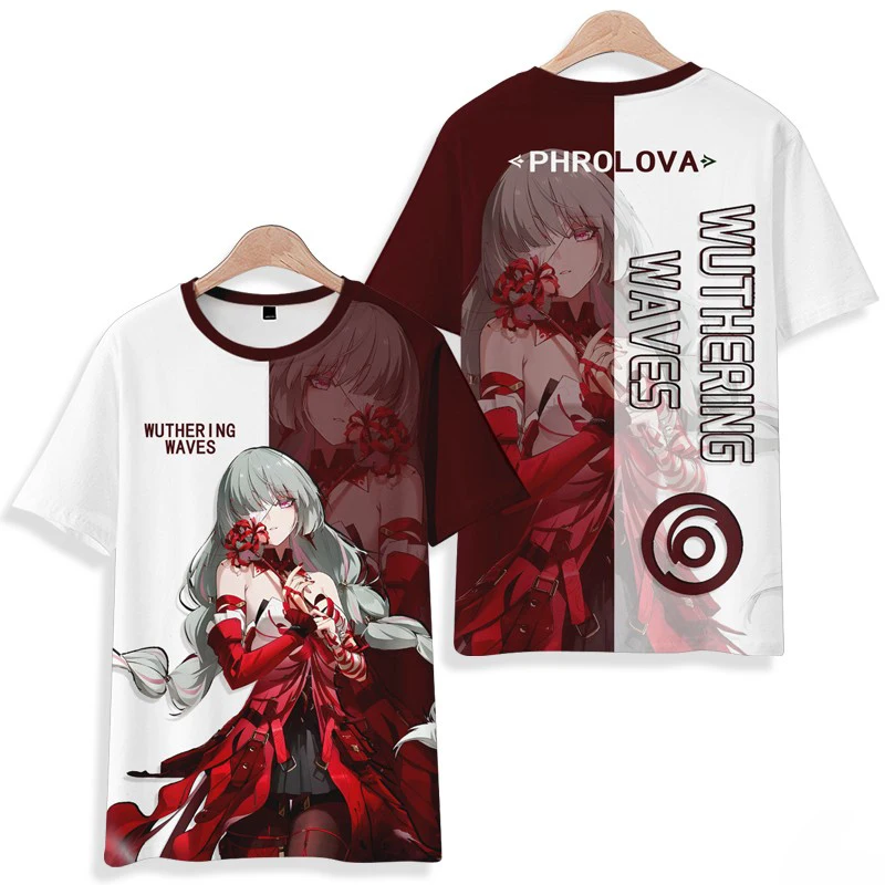 

Phrolova Game Wuthering Waves Cosplay T-shirt 2025 New 3D Print Kid Anime Cartoon Tops Summer Men Women Short Sleeve O-Neck Tees