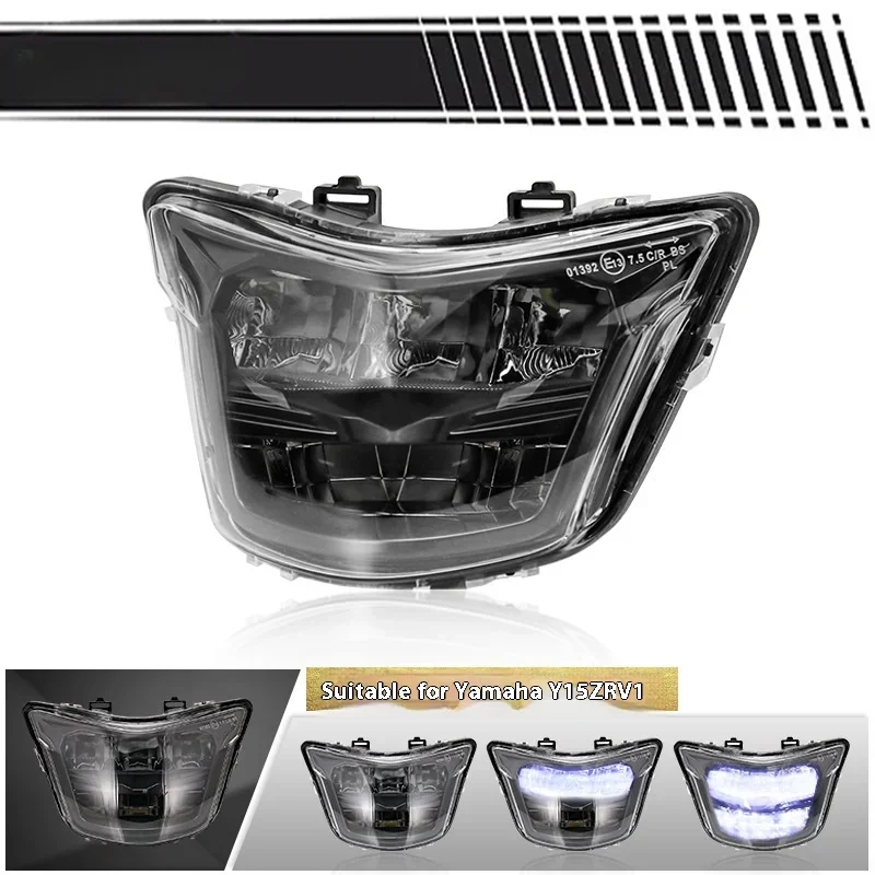 Suitable for Yamaha Y15ZR V1 Modified Smoked Headlights, Transparent Headlights, LED High and Low Beam Headlights