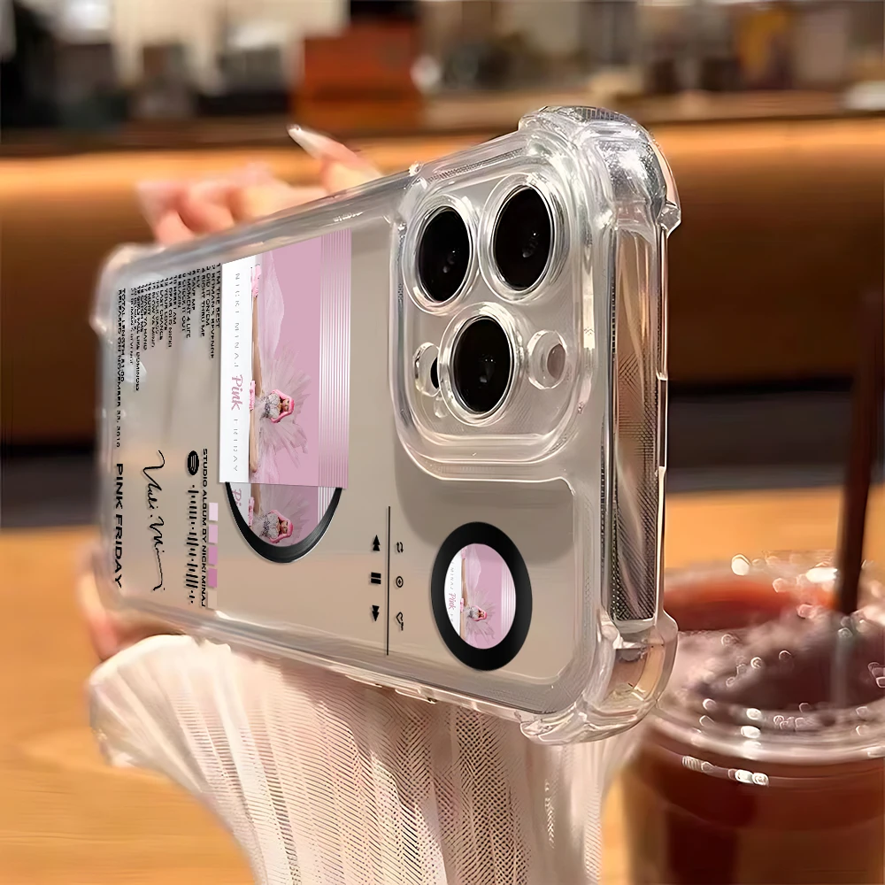 Nicki Minaj Rapper Pink Friday 2 Phone Case For iPhone 16 15 14 13 12 11 Mini Pro Max XR XSMax Plus Anti Fall Transparent Cover #6