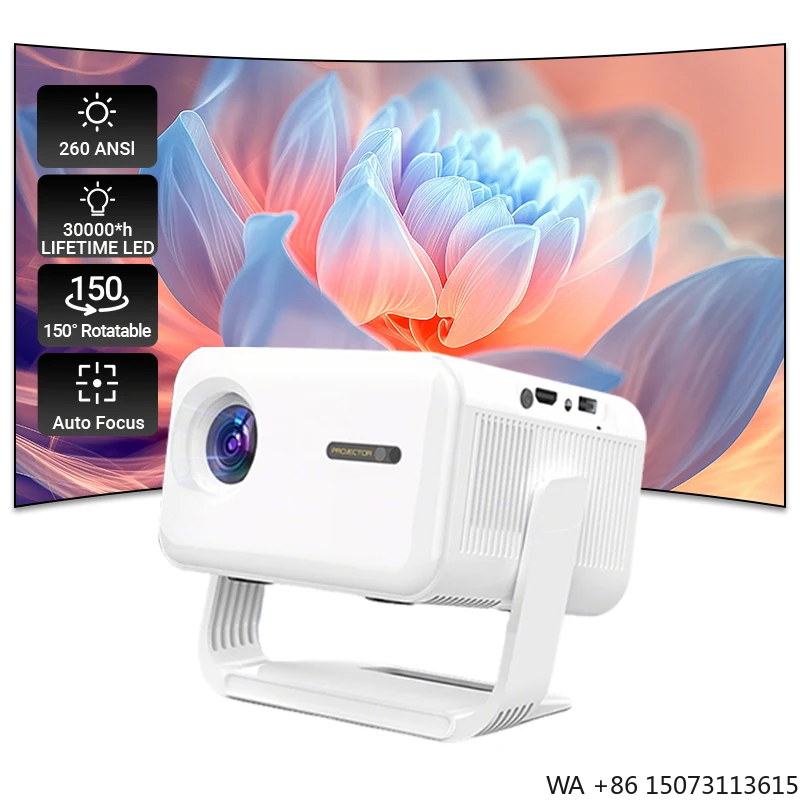 

Умный проектор Android 11.0 с ручным управлением, 1080P, HIFI-стерео, Wi-Fi для домашнего кинотеатра и вечерних киносеансов