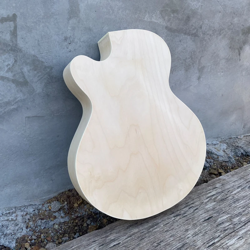 In Stock DIY Electric Guitar Body, Unfinished Thick Full Hollow Body, Single Cut F Holes, High Quality, Free Shipping