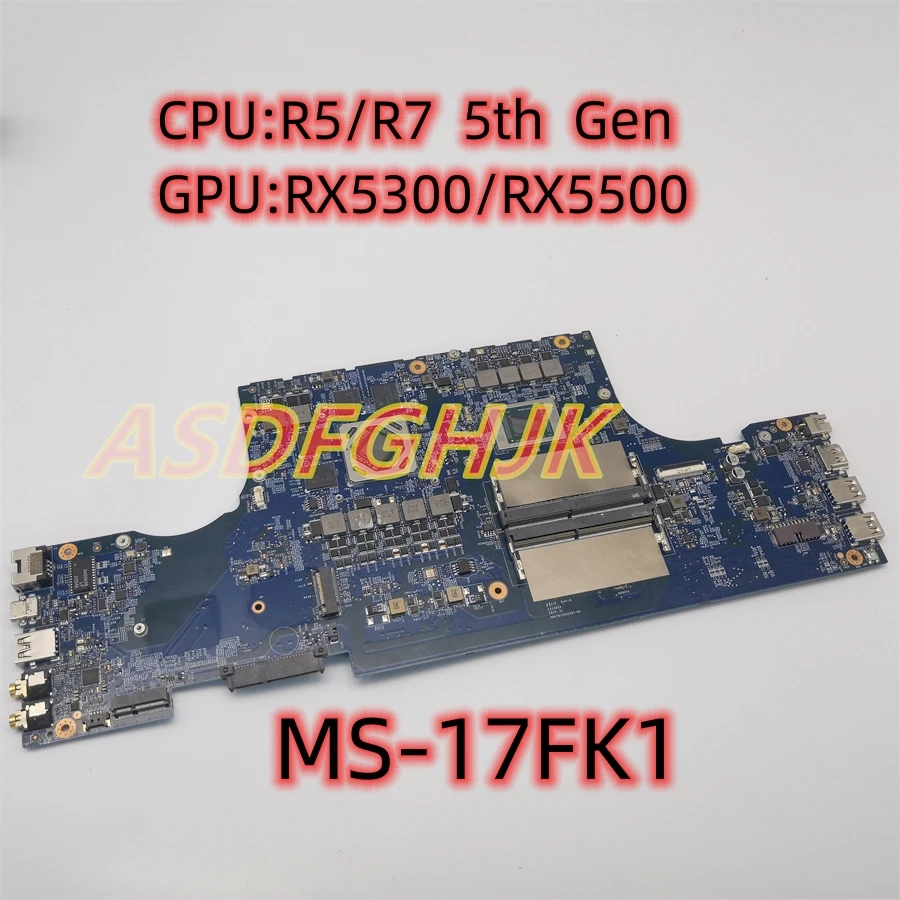 Original MS-17FK1 Mainboard For MSI MS-17FK 17FK1 Laptop Motherboard R7 4800H RX5500 4GB  All Tested OK