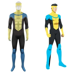 Invincible Mark Grayson Cosplay Fantasia Costume Zentai Jumpsuit for Adult Men Outfits Disguise Halloween Carnival Party Suit