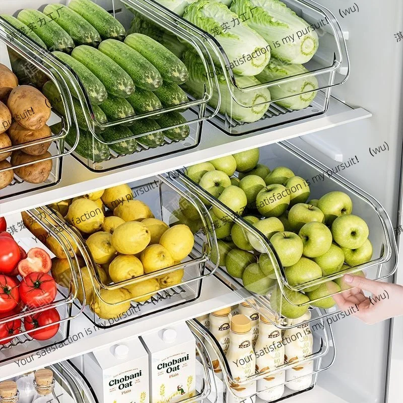 Refrigerator storage box, drawer crisper, frozen egg storage box, kitchen vegetable and fruit sorting