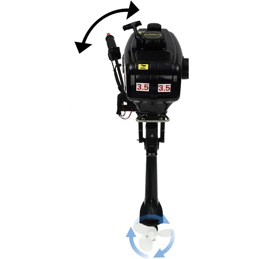 محرك قارب عالي التحمل ثنائي الأشواط يعمل بالغاز مع تحكم 0180 وبداية يدوية مثالية لصيد الأسماك الترفيهي #3