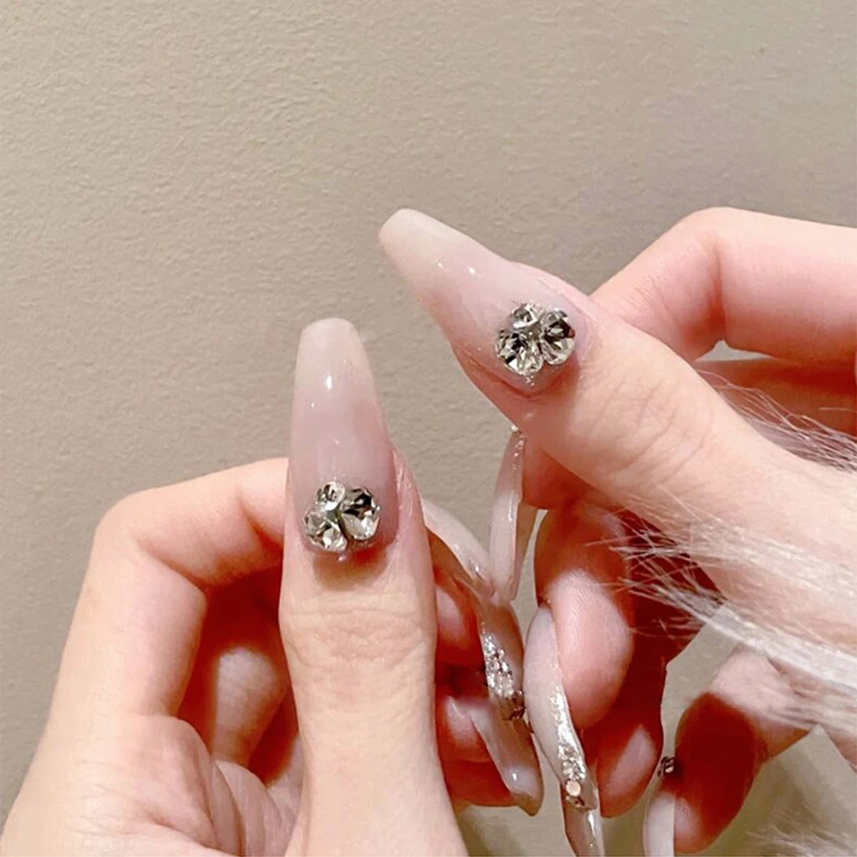 1 صندوق ياباني ins الرياح مسمار طرف الحفر السفلي حجم شفاف مختلط ملحقات الأظافر لتقوم بها بنفسك كومة الحفر مسمار الديكور #3