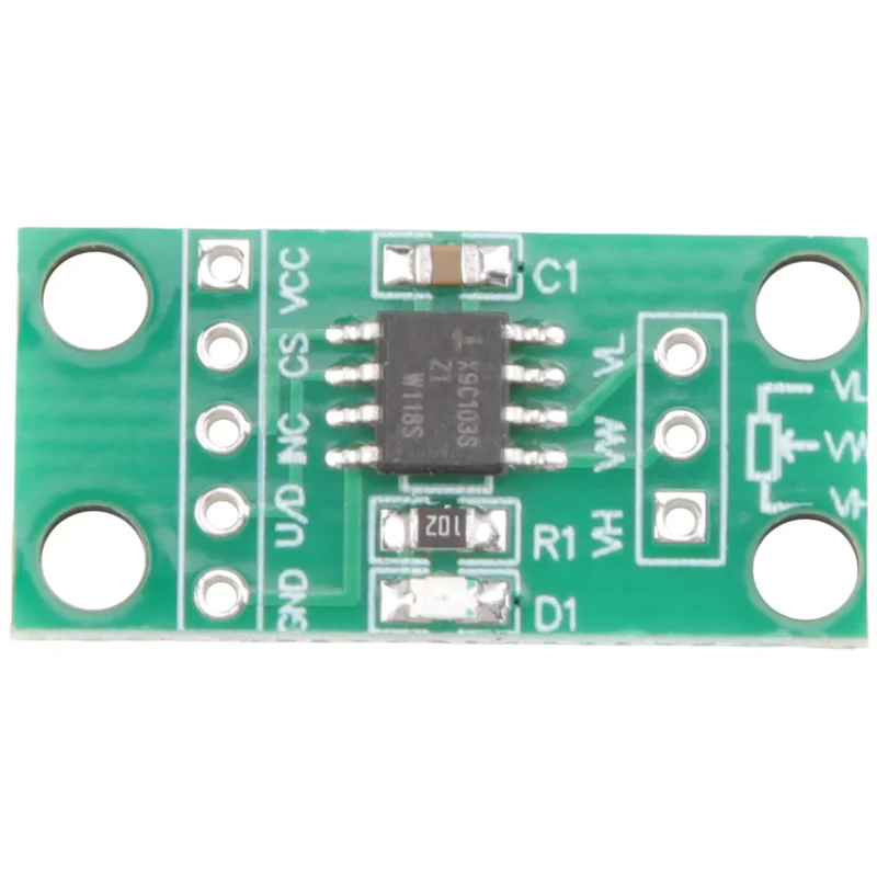 ABGI-X9C103S Digital Potentiometer Module Green PC+Metal 100K 100Th Order Digital Potentiometer Circuit