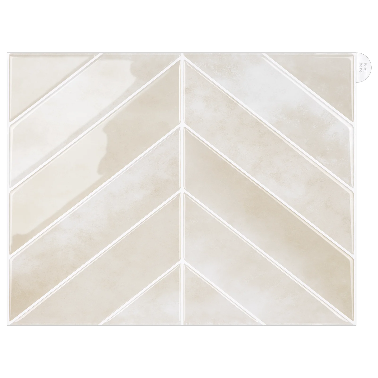 10 Sheets Marble Wall Stickers Self-Adhesive V-shape Tile Sticker Bathroom Waterproof Wallpaper for Kitchen Home Decoration