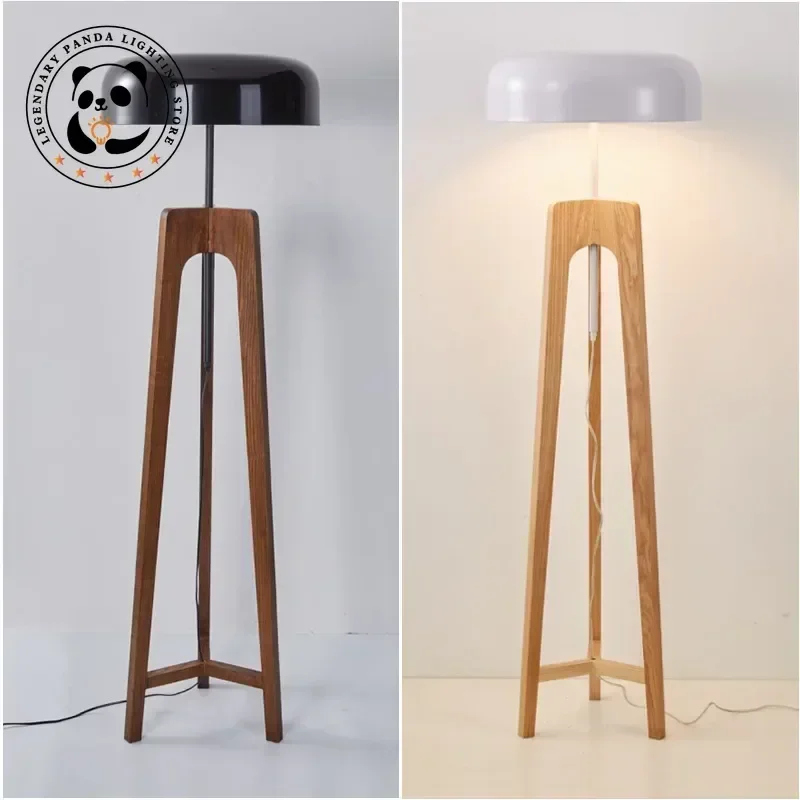 Mid-century Designer Table Lamp Retro Solid Wood Vertical Tripod Light Fixture Bedroom Parlor Sofa Side Homestay Hotel Luminaria