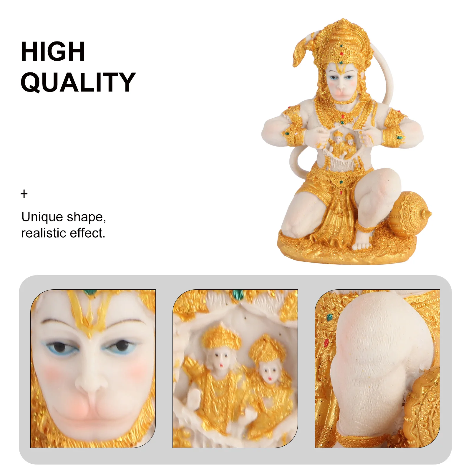 

Sculpture Monkey Statue Resin Handmade Home Decor Nod Wealth Car Dashboard Ornament