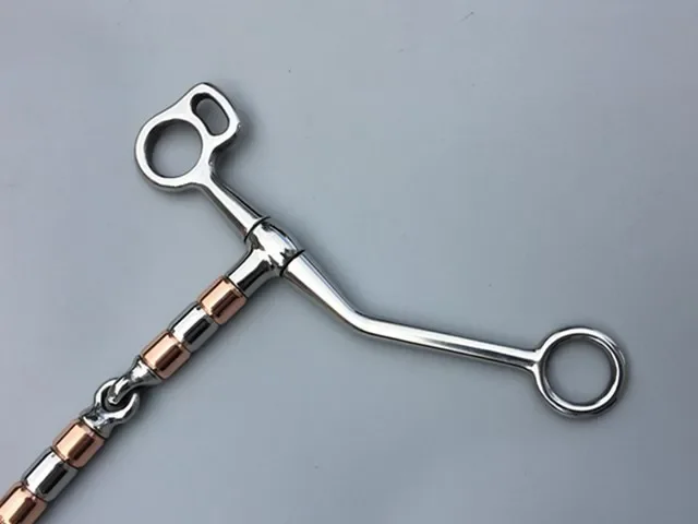 Stainless steel horse harness segmented copper roller armature horse bit 12.5 cm supplies