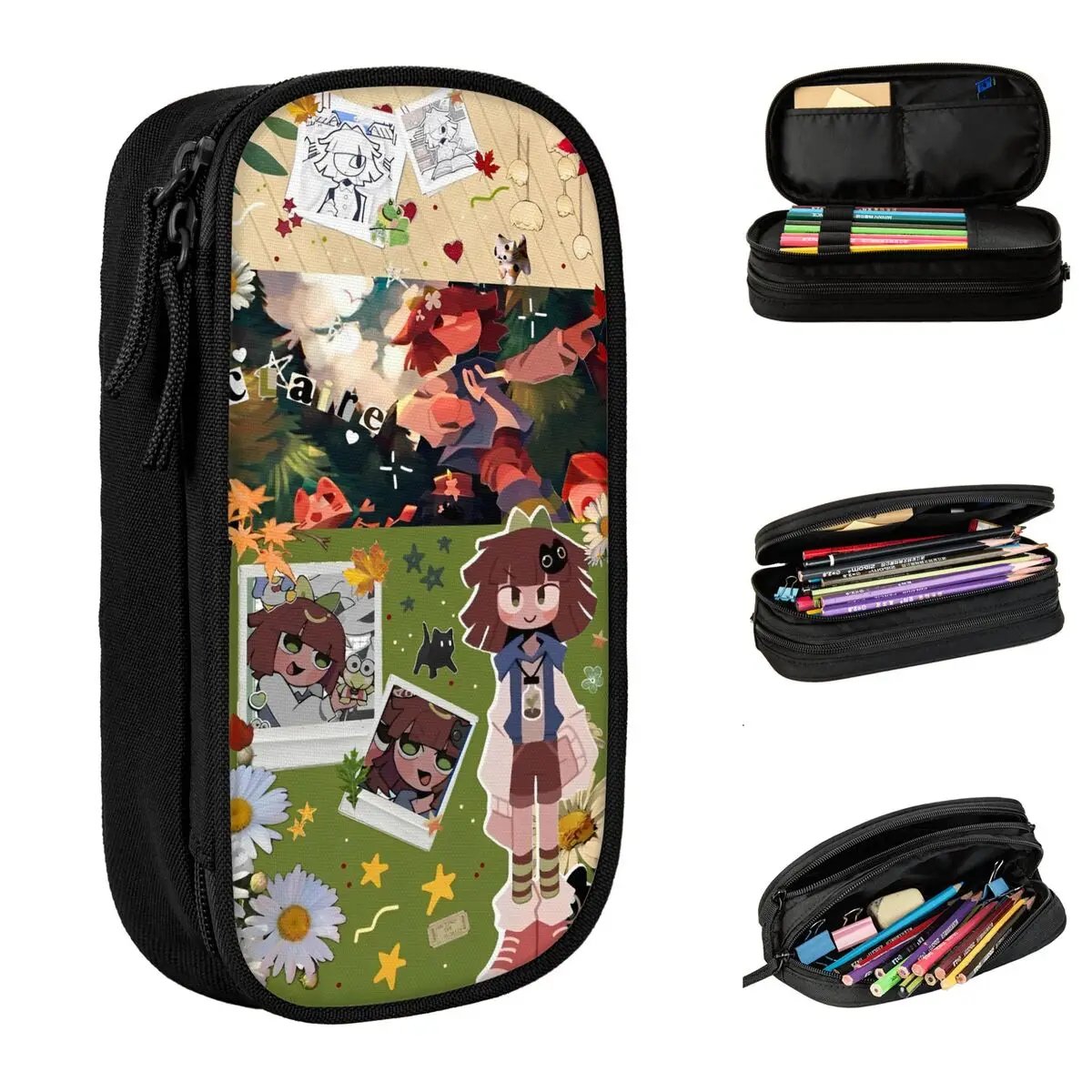 Classic Claire Miss Circle Cartoon Pencil Cases Fundamental Paper Education Pencilcases Pen Holder for Student Big Capacity Bag