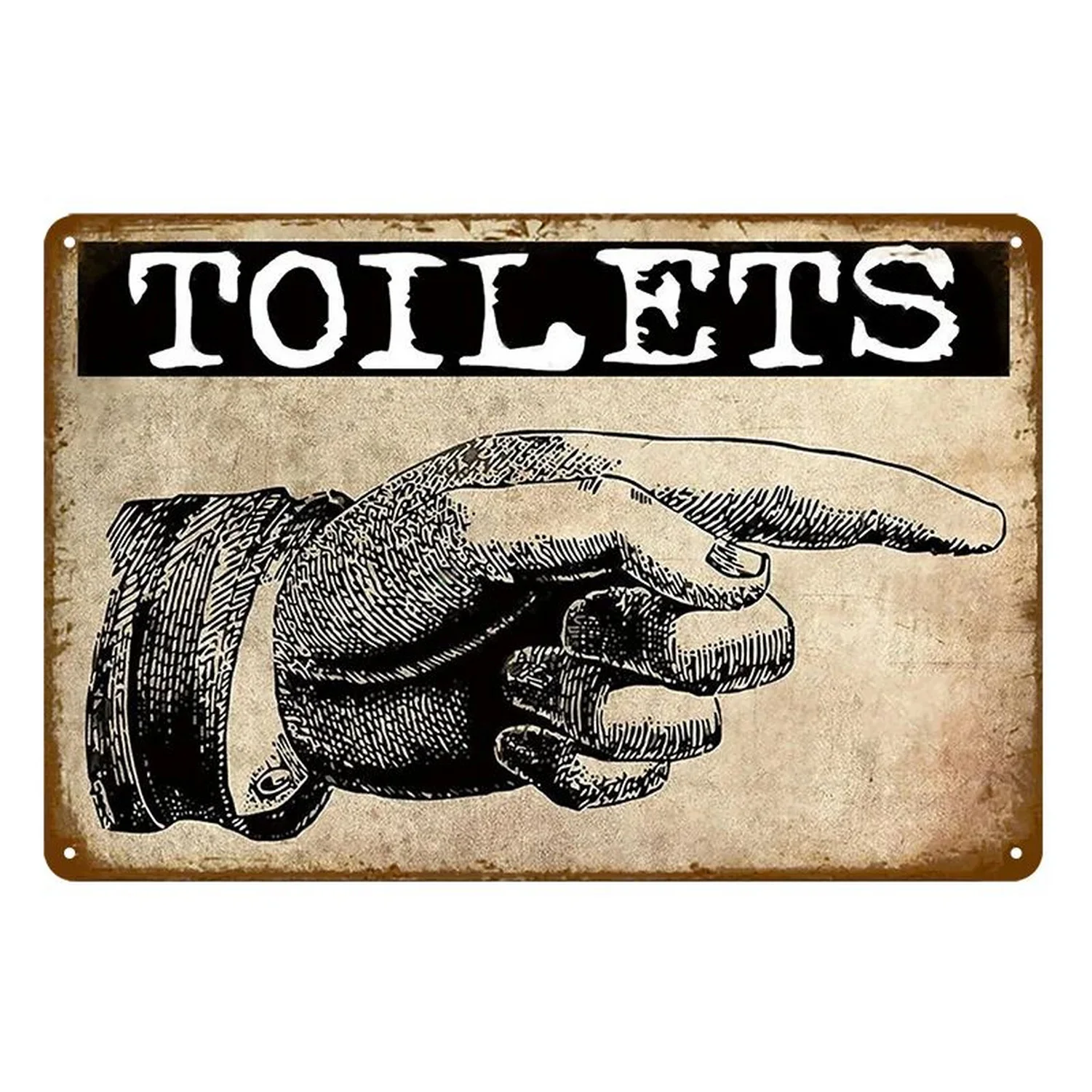 Metal Tin Signs Restroom Toilet Wall Decoration Plaque Vintage Art Poster Iron Painting for Man Cave Home Cafe Bathroom Club Bar