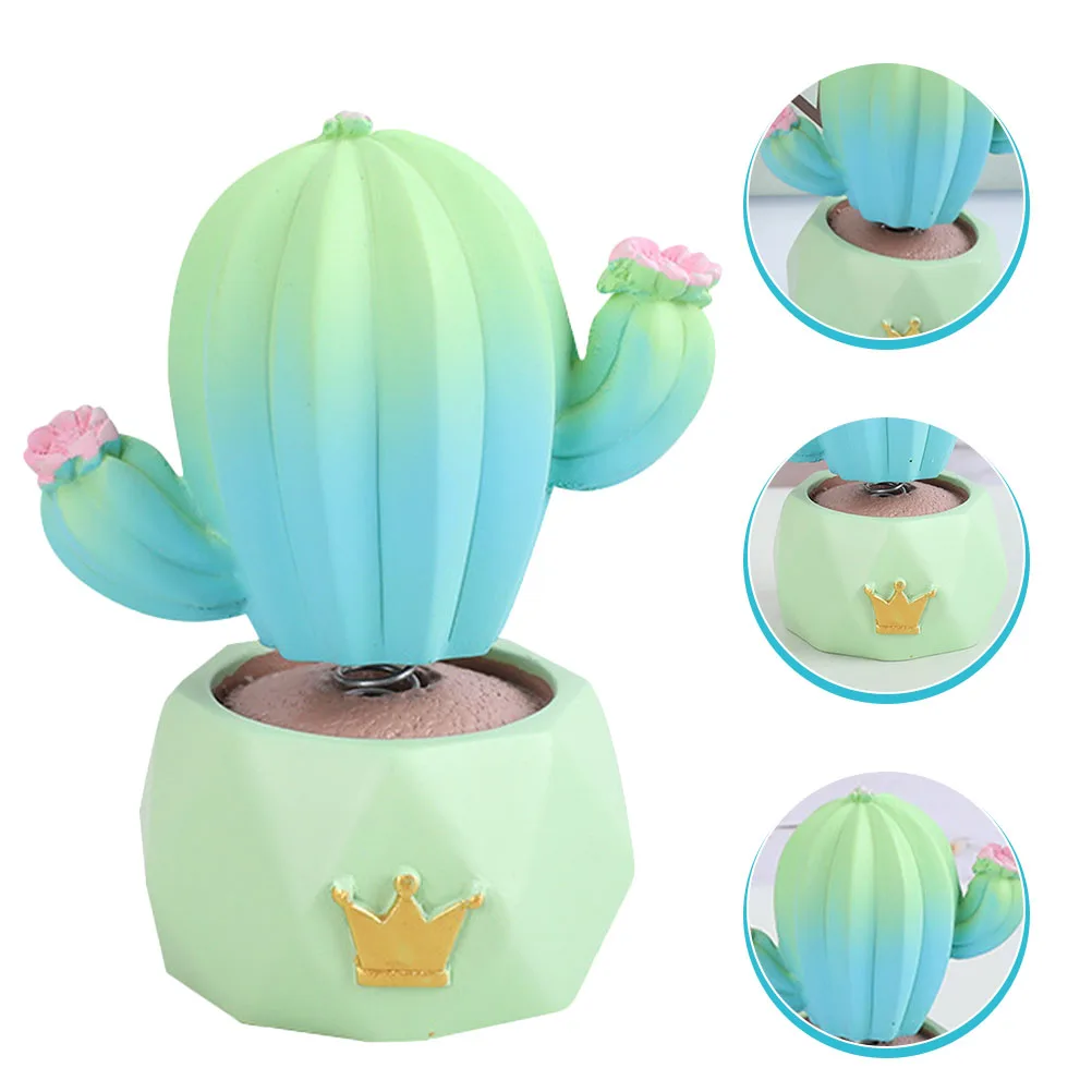 

Resin Cactus Crafts Mini Potted Plants Spring Design Car Dashboard Decor Adorable Ornament Dashboard Decorations
