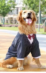 Tuxedo for Dogs Stripe Big Dog Suit Wedding Golden Retriever Husky Large Dog Clothes