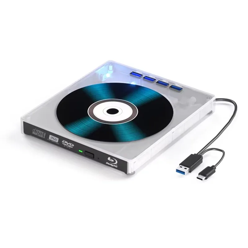 

Hooqu Computer External Blu Ray Drive BD DVD CD Burner Notebook Desktop Universal External USB Mobile Blu Ray Drive