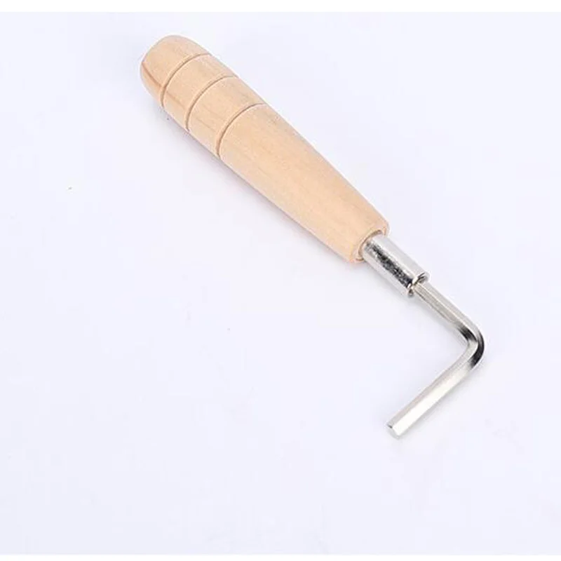 Llave de guitarra, varilla de ajuste hexagonal, mango de madera maciza, herramienta de ajuste de tono de diapasón de guitarra, accesorios para instrumentos musicales, 1 ud.