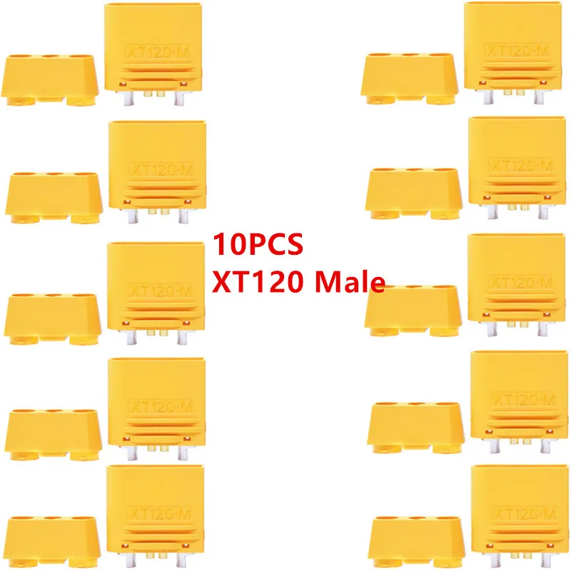 Amass XT120 60A Large Current Lipo Battery Connector Male Female Sheathed Plug with Signal Pin for RC Model UAV FPV Drone