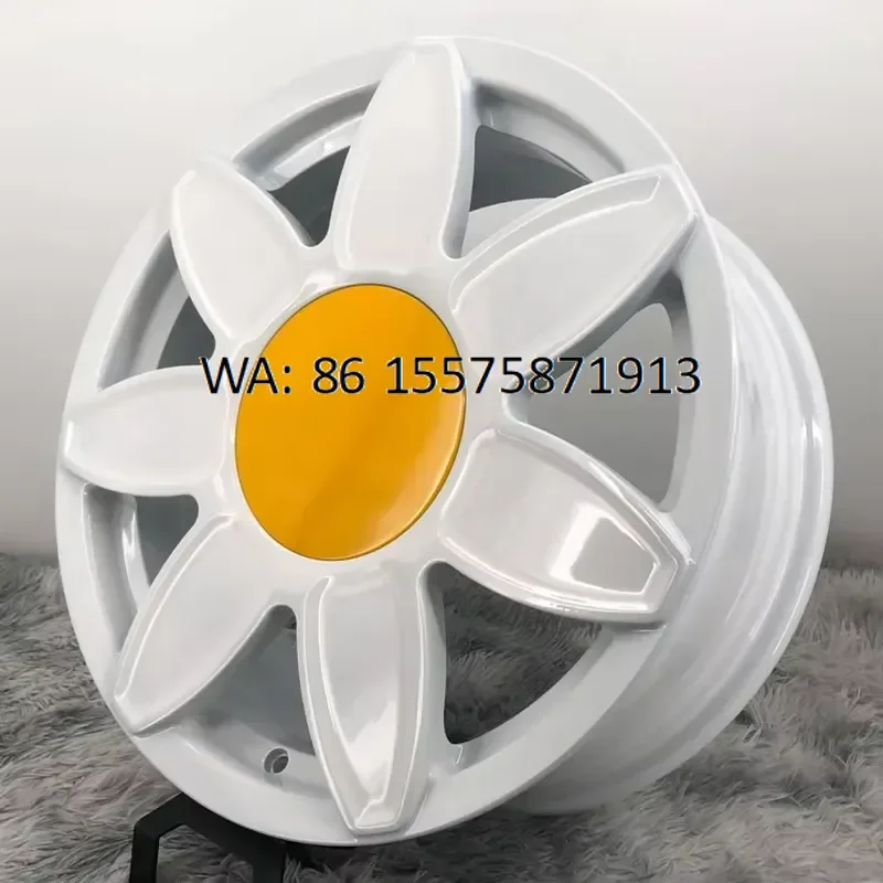 New Sunflower Style 17 Inch Forged Aluminum Alloy Wheel Hub 5x100 White 4 Pcs Aftermarket Bolt for Beetle