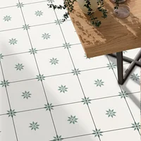 12PCS Scandinavian Minimalist Style Floor Stickers Waterproof Wear-Resistant Home Decorative Self-Adhesive Ceramic Tile Stickers