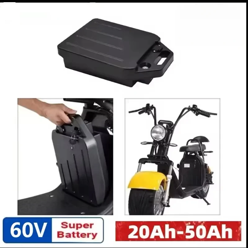 Harley battery Citycoco Electric Battery 60V 30Ah-50Ah for 250W~1500W Harley MotorcycleWaterproof LithiumBattery + 67.2V Charger