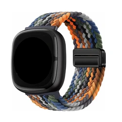 Fasce intrecciate per Fitbit Versa 4/Fitbit Versa 3/Sense 2/Sense 1, cinturino con chiusura magnetica per Fitbit Versa 2/Versa Lite/Versa SE