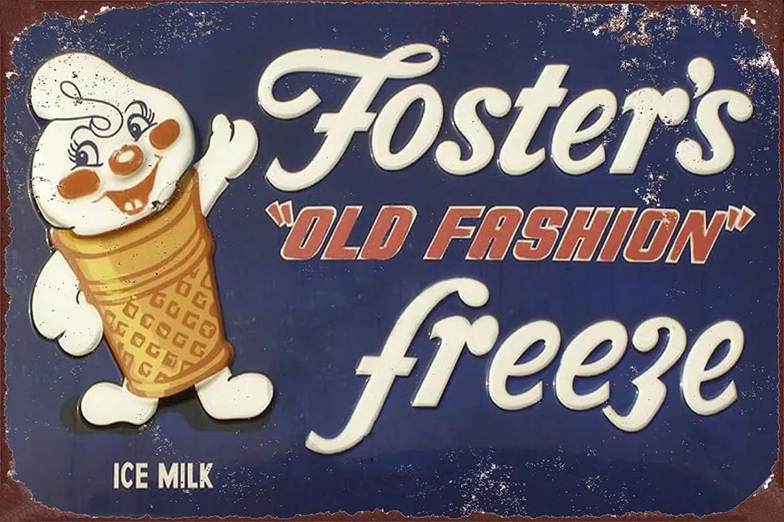 HUONIU New Tin Fosrters Old Fashion Freeze Vintage Look Aluminum Metal Sign 8x12 Inches, Colour 1pc sign sign