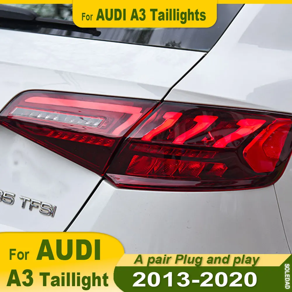 Lights for Audi A3 Sportback 8V 2013-2020 LED Auto Tail lights Assembly Upgrade 2022 Newest Style 8Y Design Accessories 2pcs view 3