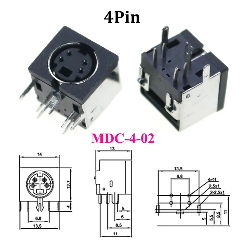 1 stücke S Terminal Audio Video Din Buchse Stecker S-video PCB Mount 3/4/5/6/8/9Pin Silber Ton PS2 Rund DIN Micro Jack – Detail 10