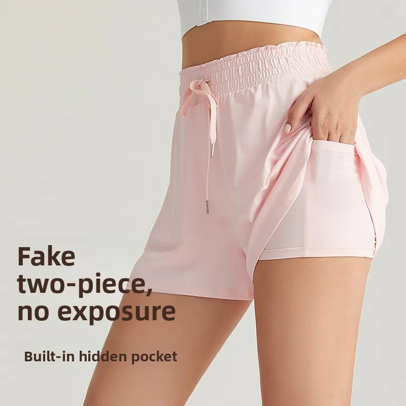 

Womens Cool Sun Protection Yoga Shorts Anti Exposure Loose High Waist Running Summer Sports Shorts Gym Shorts Yoga Shorts Women