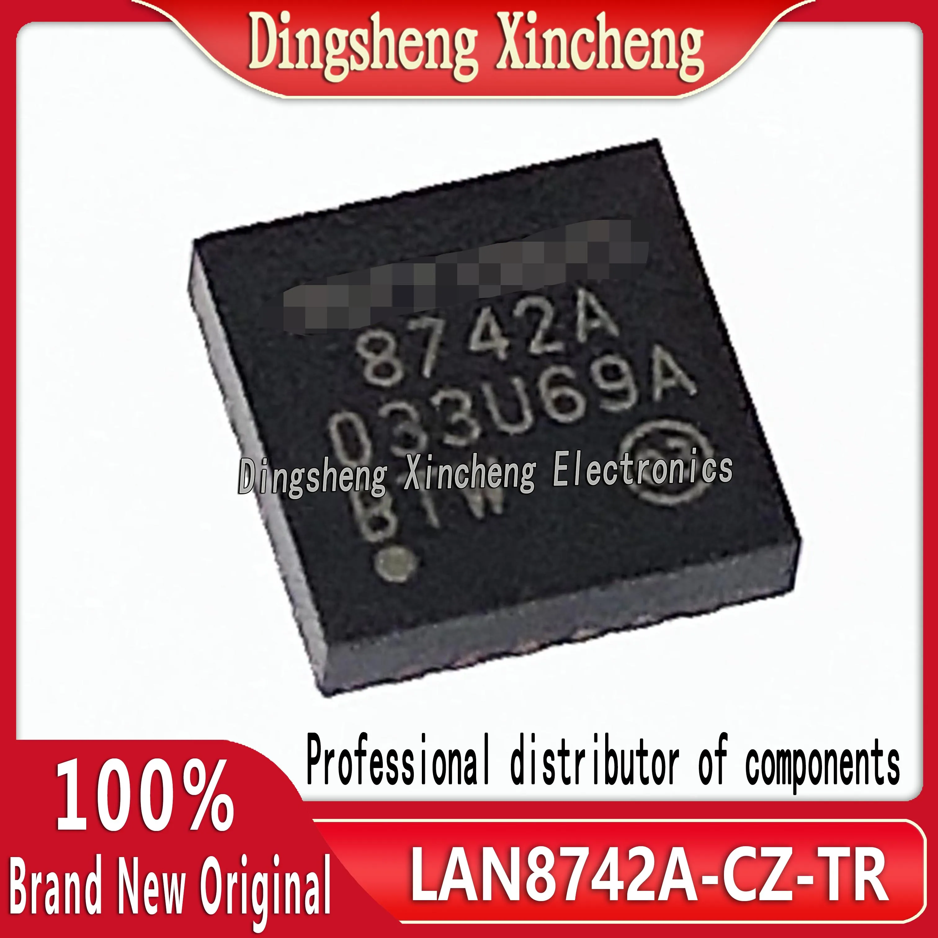 New original LAN8742A-CZ-TR packaging QFN24 screen printed 8742A Ethernet controller chip