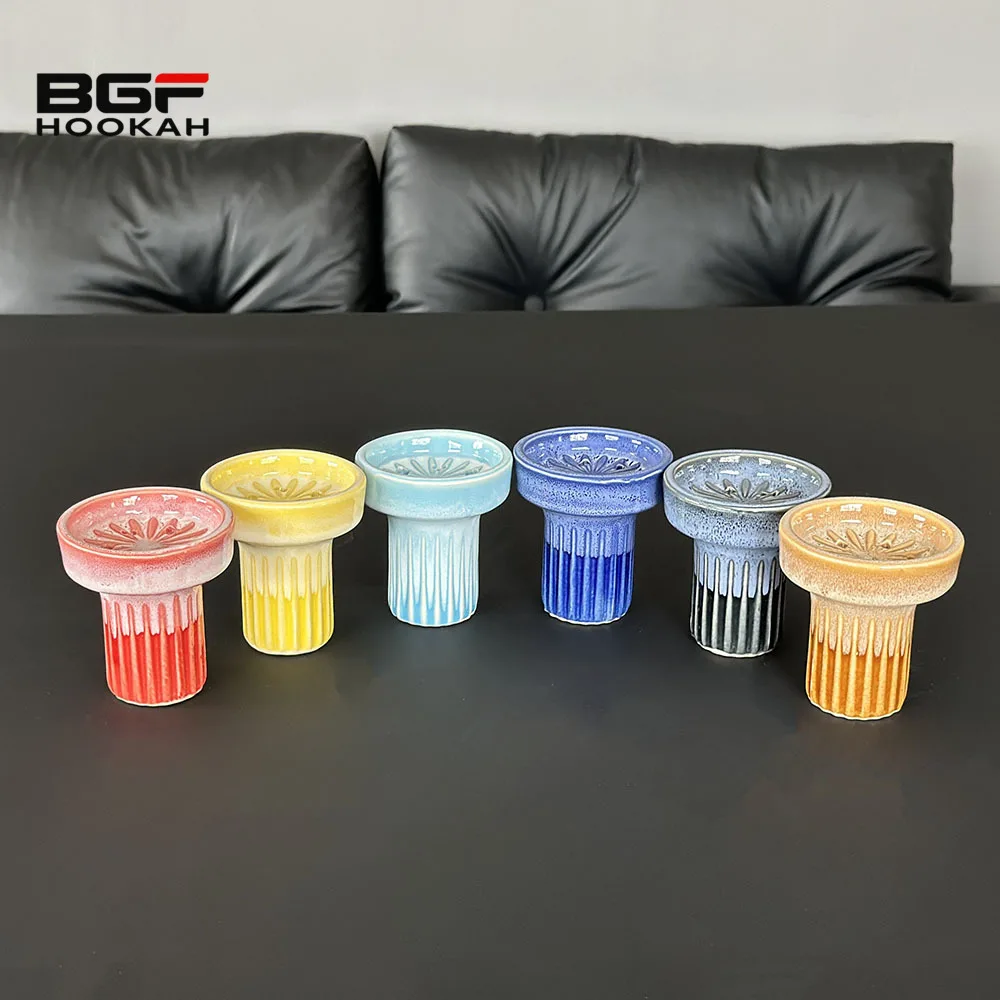 

Multi Color 6 Hole Ceramic Shisha Hookah Bowl Chicha Cachimbas Nargile Sheesha Smoking Accessories