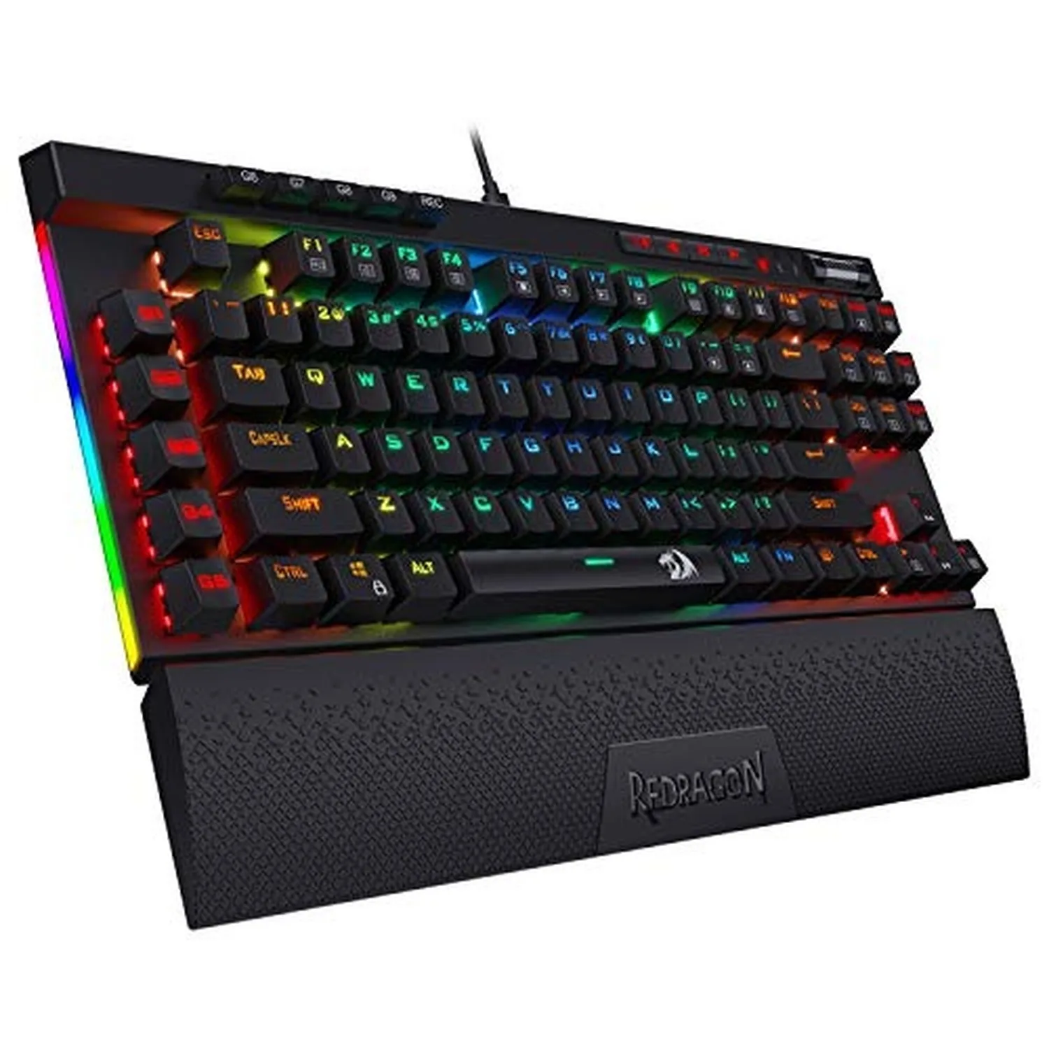 

Redragon K587 Magic-Wand 87 Key Compact RGB TKL Mechanical Gaming Keyboard Type-C Keyboard 9 Onboard Macro Detachable Wrist Rest