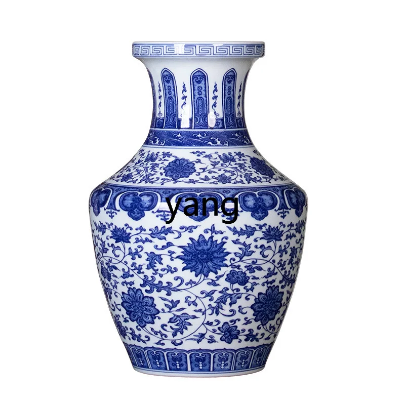 

XYY ceramic vase hand-painted blue and white porcelain creative flower arrangement office decoration ornament