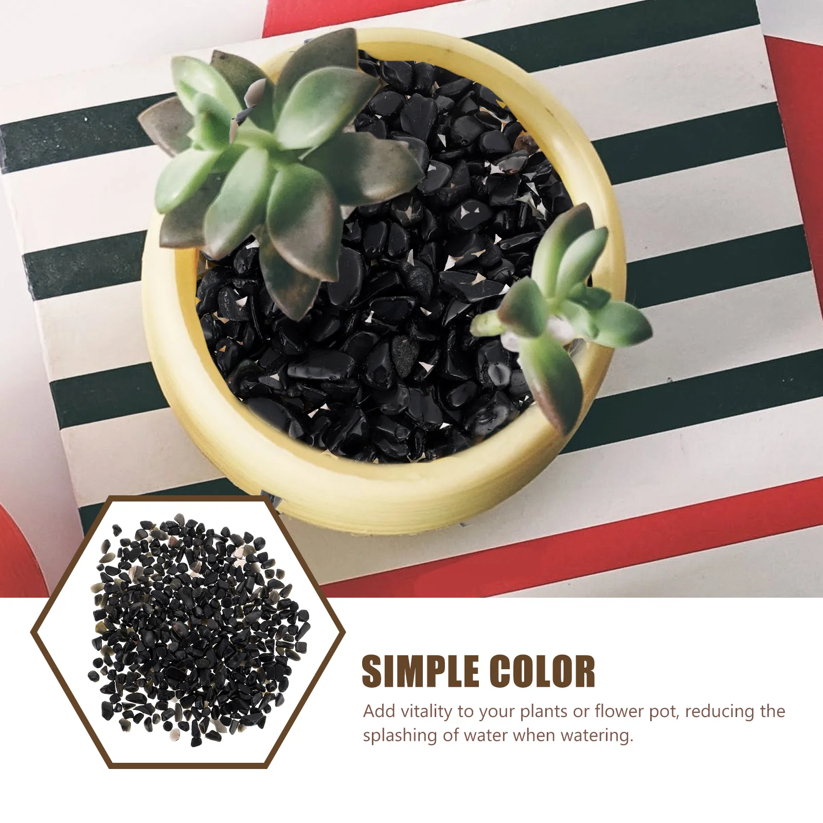 

1 Set Wear-Resistant Obsidian Rocks Premium Aquarium Gravel Decorative Fish Tank Decor Desktop Plant Pot Accessories Floral