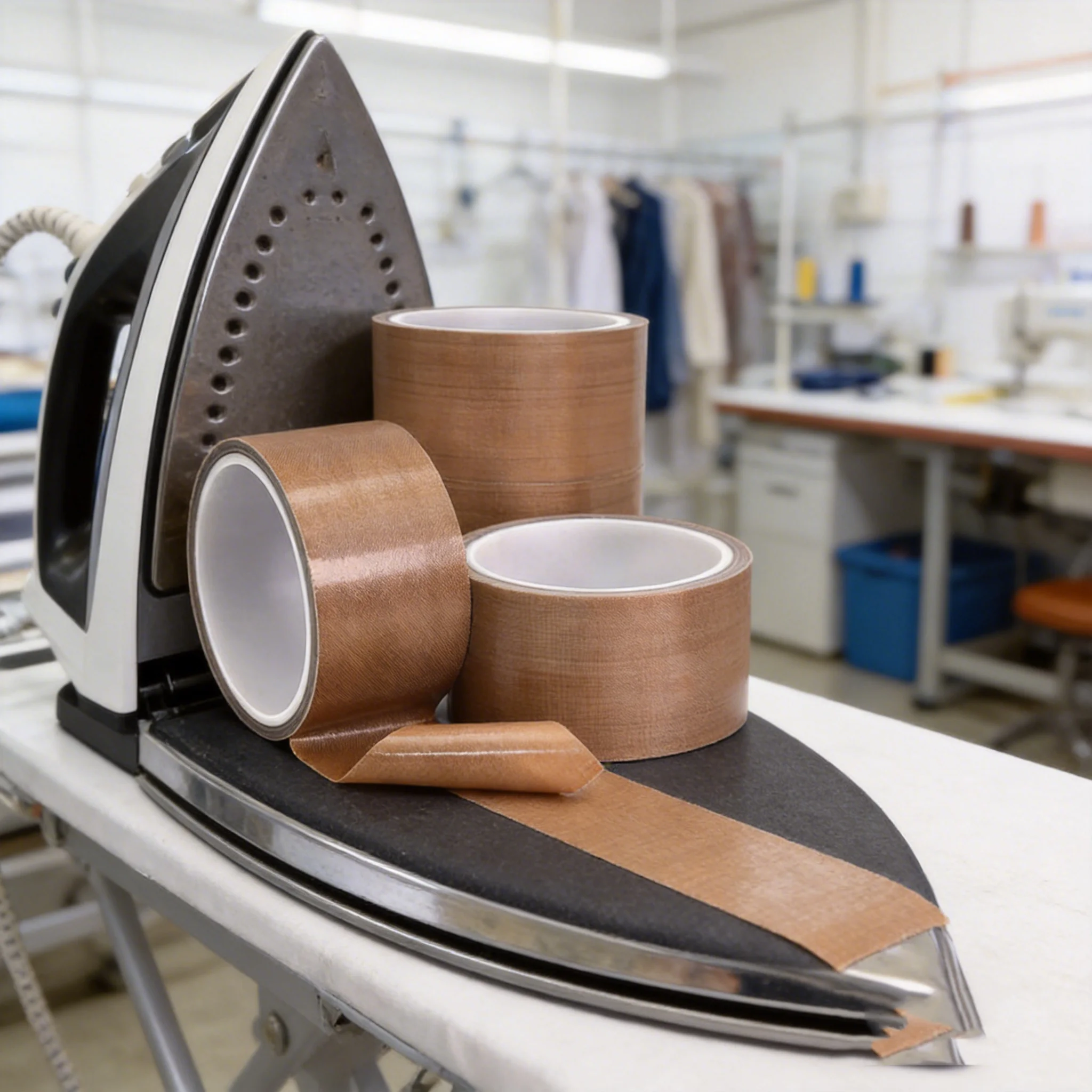 5 Rolls PTFE Fiberglass Tape 50mm x 10m High Temperature Non Stick Tape Heat Resistant Electrical Insulation Adhesive Tape