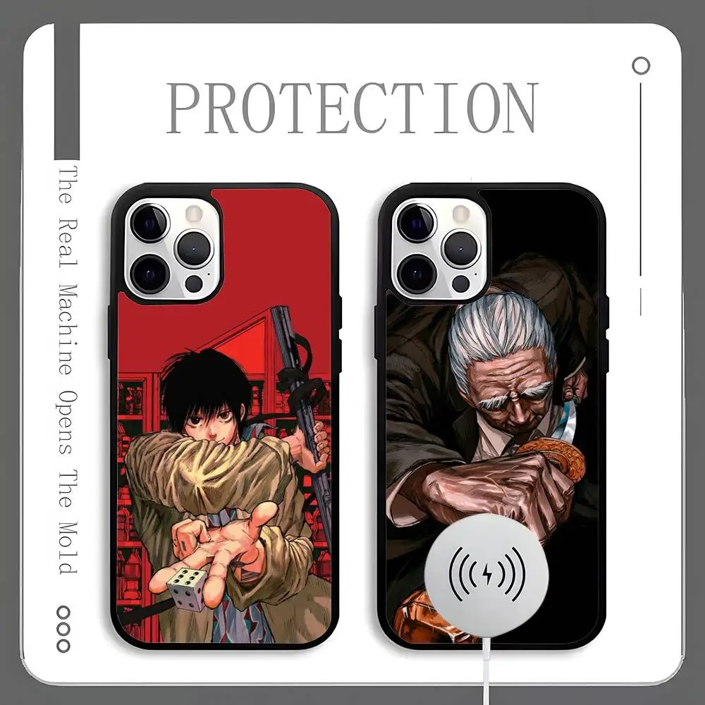 

S-Sakamoto Days cartoon Phone Case For Magnetic Wireless Charge Cover For iphone 16 15 14 13 12 11 Pro Max Plus Coque