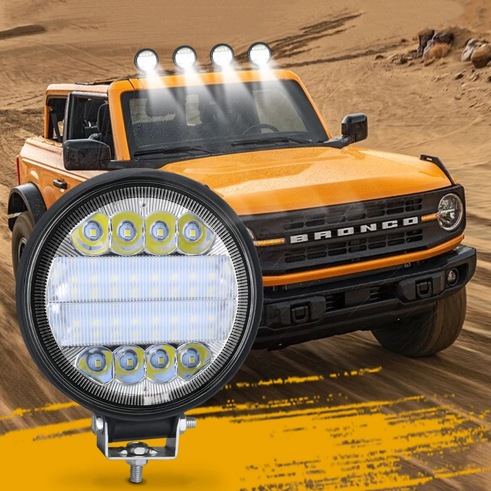 2pcs LED Light Bar Worklight 72W 24LED Wrok Light For Truck Tractor SUV ATV 4 i 4x4 Fog Lamp Spotlight Car Led Headlights12V 24V