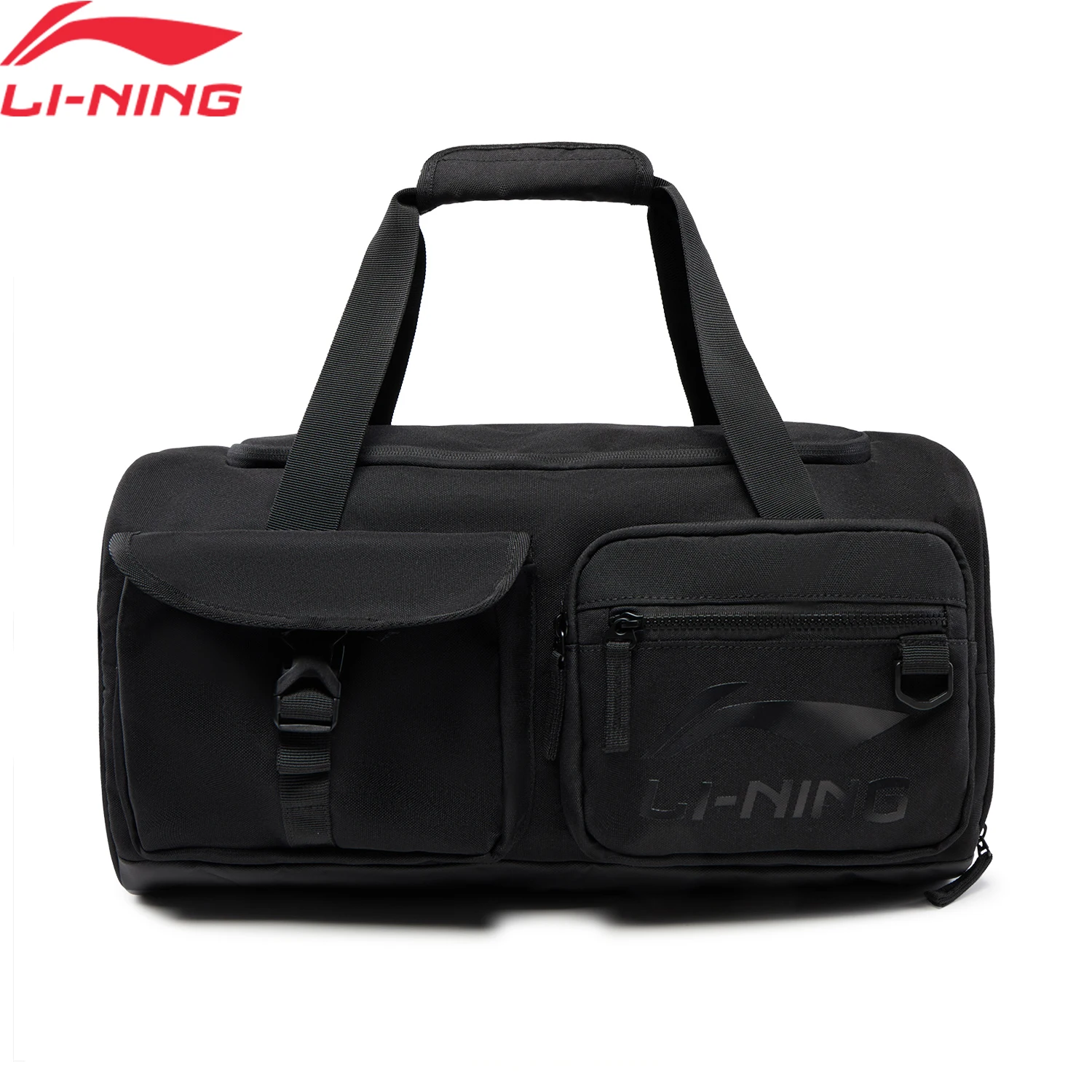 Li-Ning Unisex GYM Training Barrel Bag Large Capacity 25.2L 48*22*24cm 100%Polyester LiNing LOGO Stylish Sports Bags ABLU061