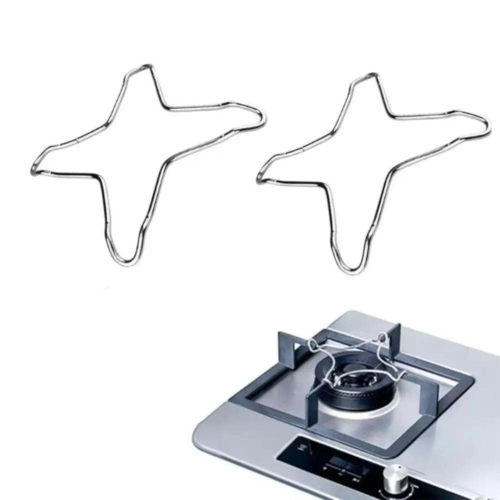 2 unids/set de soporte de estufa de Gas de acero inoxidable, Material de hierro, diseño de pateta, anillo de estufa de hierro Universal para Camping