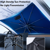 V-neck Car Sunshade Parasol Front Windshield Sunscreen Insulation Thermal Umbrella 140*79CM Retractable Sun Block Protection