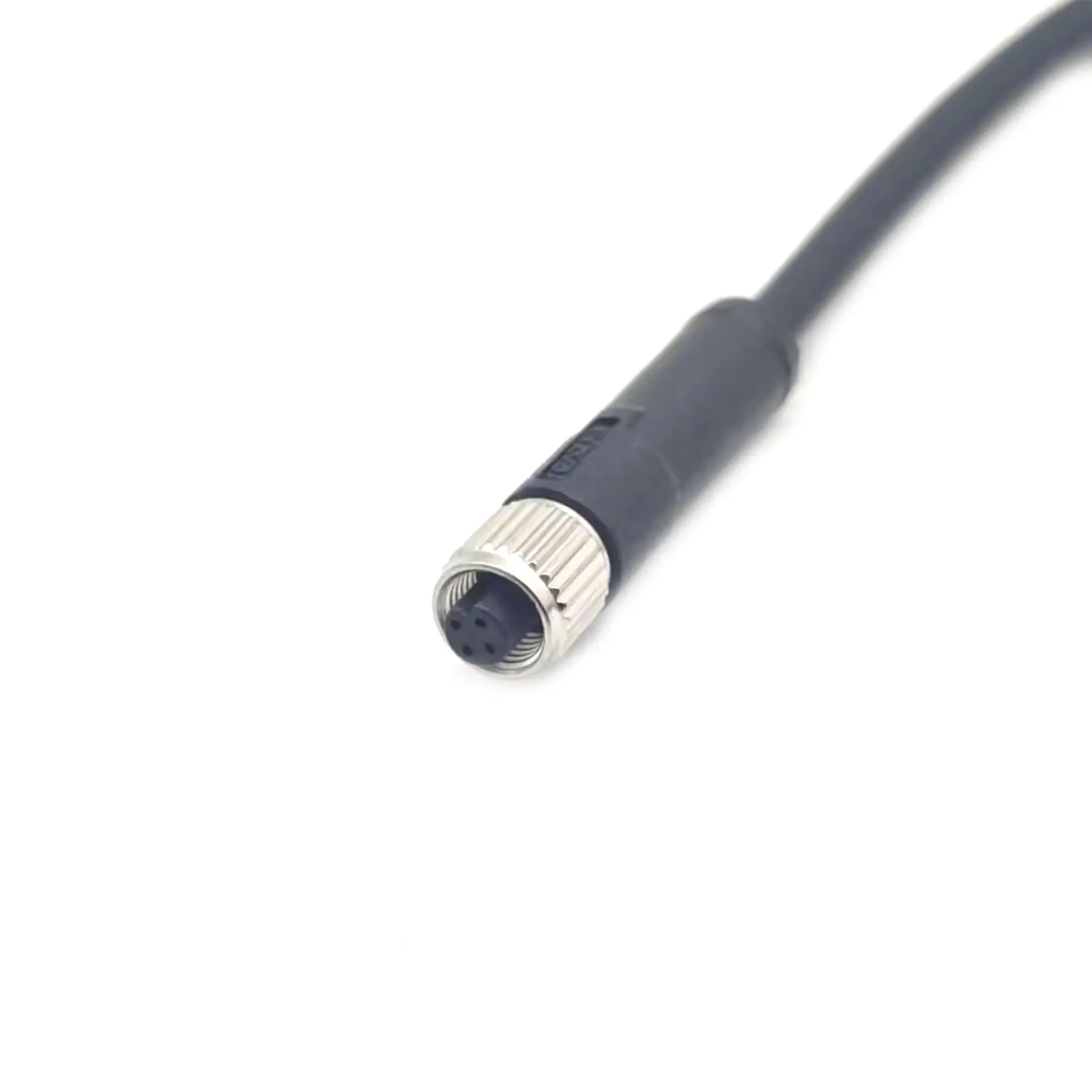 Waterproof M5 Single‑Ended Cordset Screw Type 4Pin M5 Female Plug Non‑Shielded 1M 26AWG Wire 