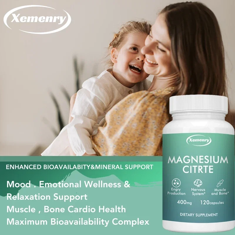 Magnesium Citrate - Supports Cardiovascular and Heart Health and Relieves Muscle Soreness